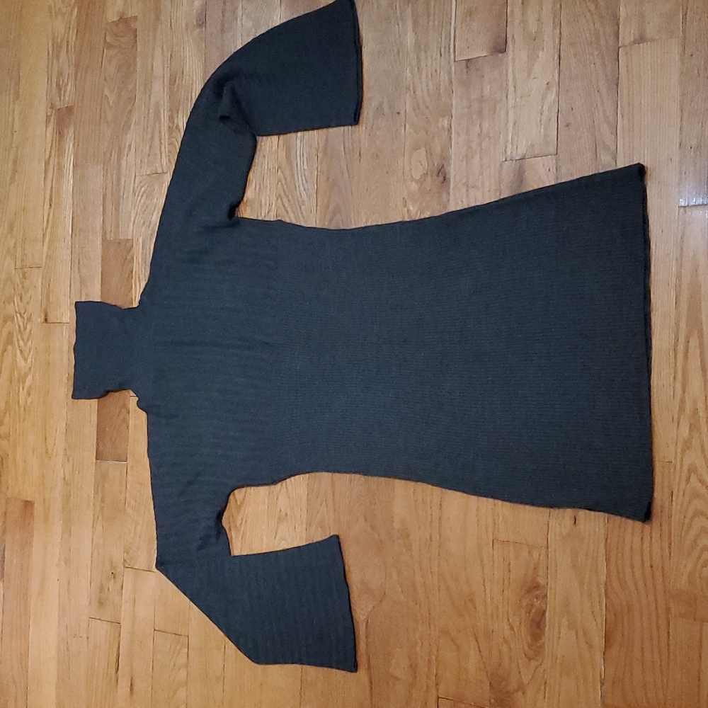 Kenar Turtleneck charcoal color knit sweater dress size M